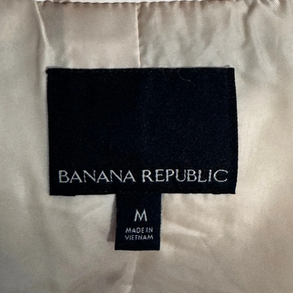 Banana Republic Sherpa Jacket Women Medium Cream Moto Teddy Faux Fur Zip Up